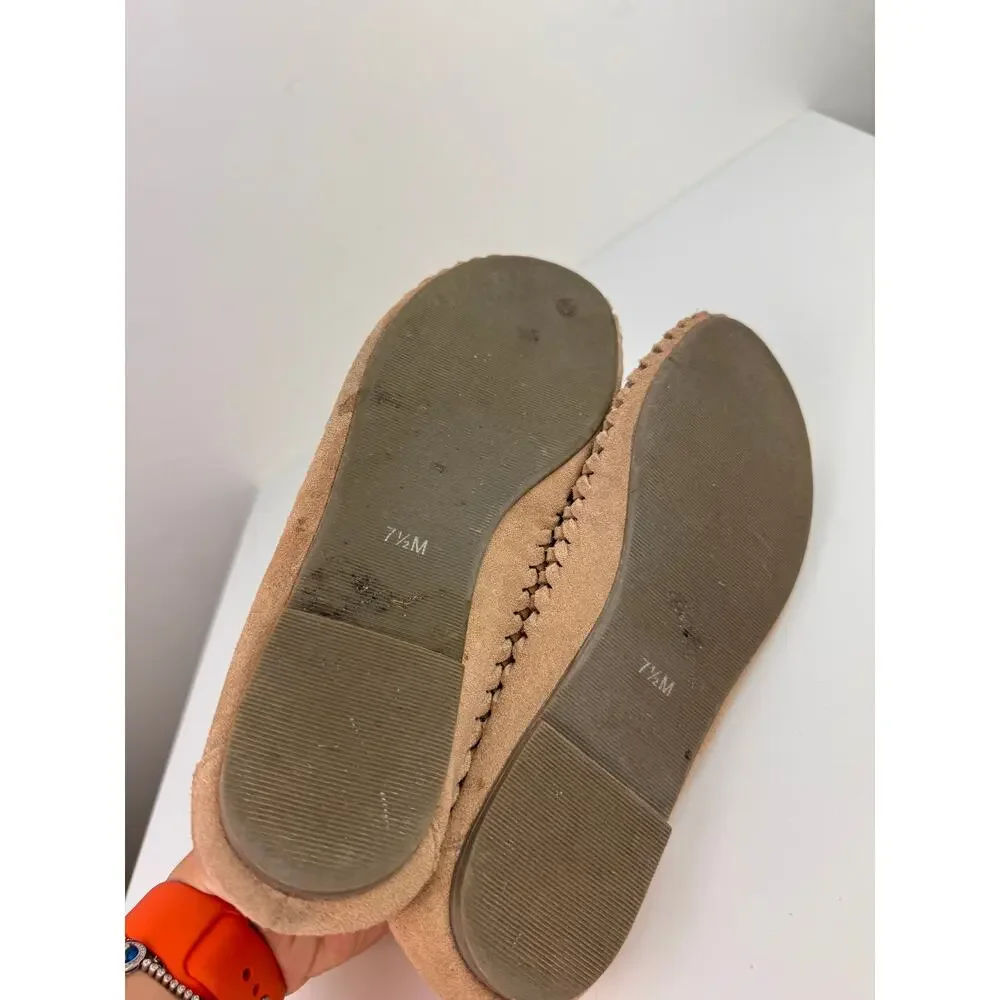 Latigo Gamine Women's Boots 7.5M Beige Woven Suede Lace-Up Moccasin Chukka Boots